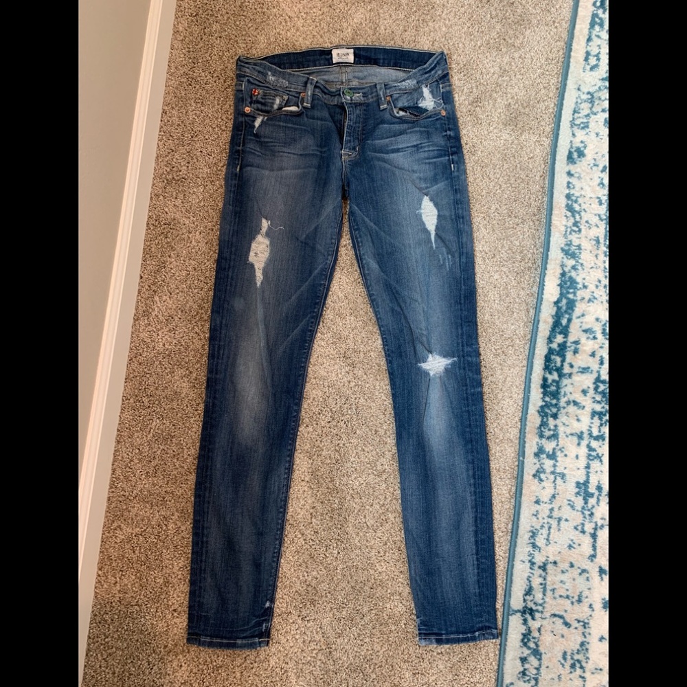 Hudson distressed skinnies